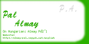 pal almay business card